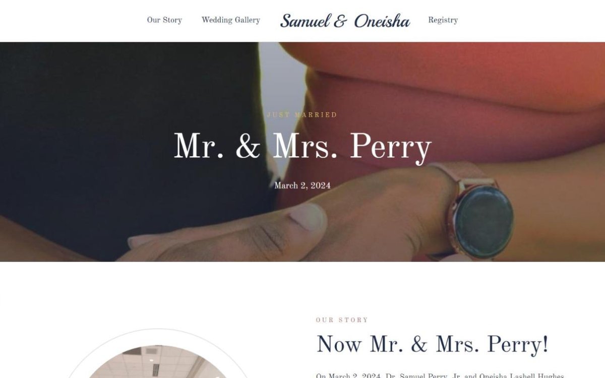 Screenshot of samandoneisha.com